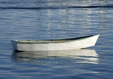 A boat left adrift