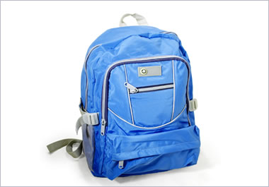 A blue knapsack