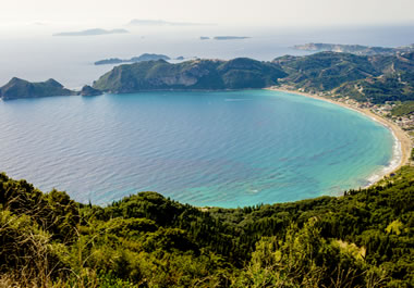 A bay on Corfu Island in Greece