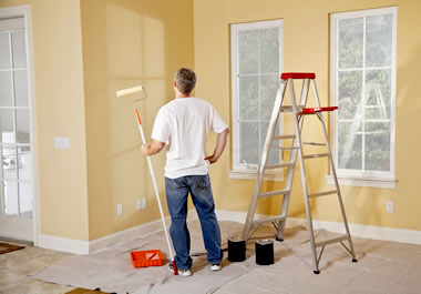 The fresh coat of paint spiffs the room up.