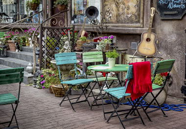 A quaint outdoor café 