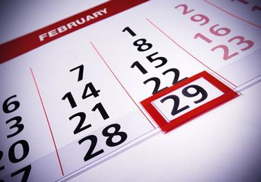 Every four years, February has 29 days and it’s called a leap year.