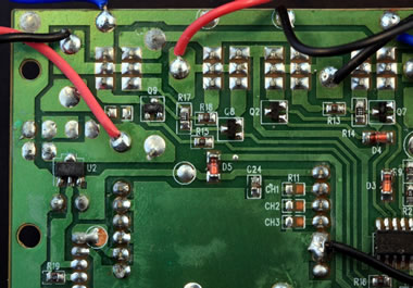 Circuit board with electronic components