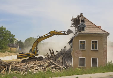 Tearing down a house