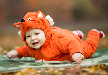 Baby in a Halloween costume
