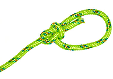 A loop of green string