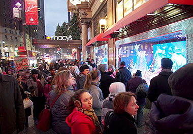 Every December, New York City receives an influx of holiday shoppers. 