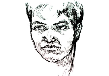 Sketch of a boyâ€™s face