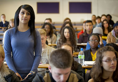 A diverse group of students