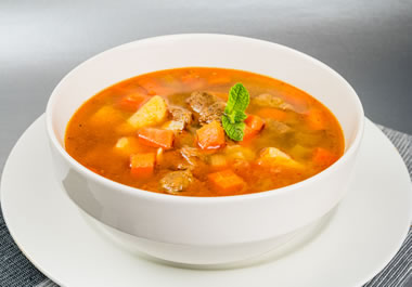 A bowl of goulash