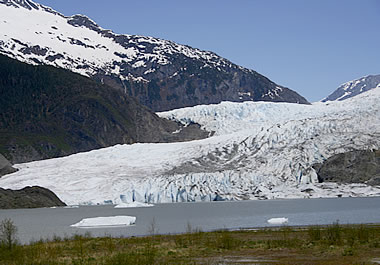 Receding glacier in Juneau, Alaska