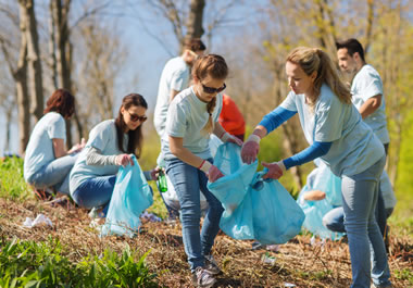 The group is making a concerted effort to clean up the area.