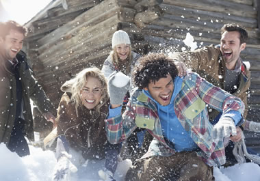 A snowball fight that turned into a free-for-all