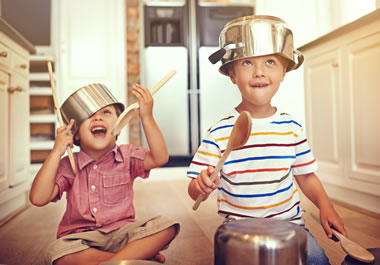 The children are engaging in youthful folly.