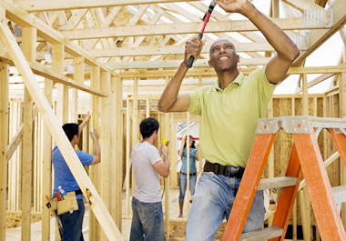 The volunteers building the house are humanitarians.
