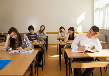 Students showing apathy towards their schoolwork