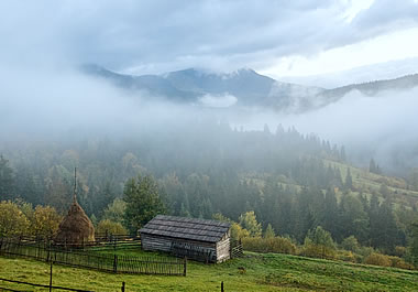 The fog is gradually dispersing.