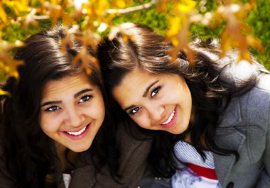 It is difficult distinguishing the difference between the twins. 