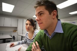 girl noticing senpai