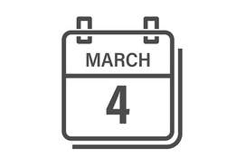 march 4 calendar icon