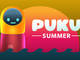 text puku summer in front of a sunset and puku image to the left