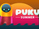 the words puku summer in front of a sunset and the puku image to the left