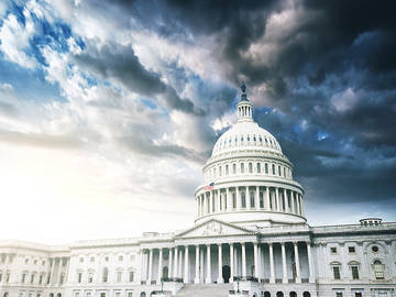 capitol under clouds