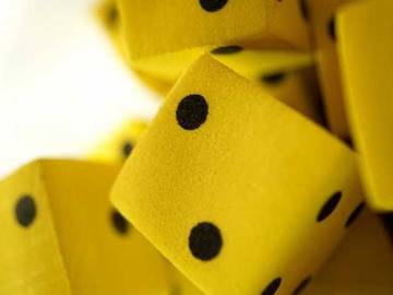 close up on dice photo