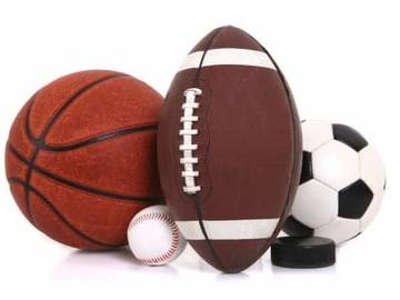 collection of sports equipment