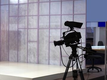 disgruntled tv news camera