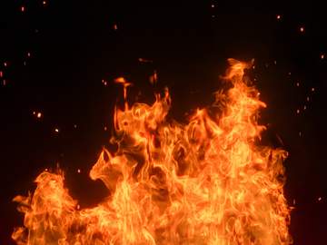 image of fire against a dark background