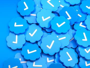 pile of blue checks on a table