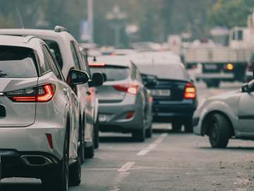 traffic jam in city