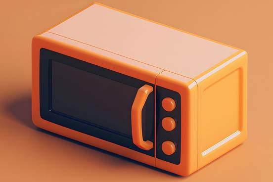 3d render of a microwave