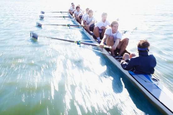 coxswain and rowers