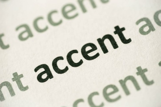 photo of the word accent