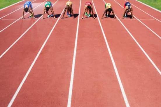 runners lined up at starting line