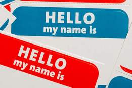 name tags