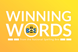 winning words from the national spelling bee logo