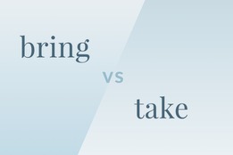 bring vs take video