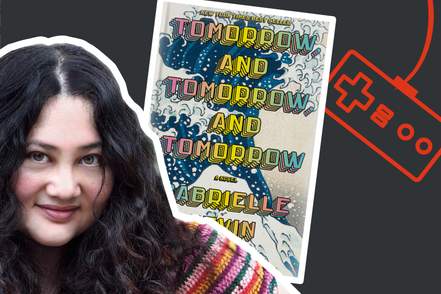 novelist gabrielle zevin with her book tomorrow and tomorrow and tomorrow