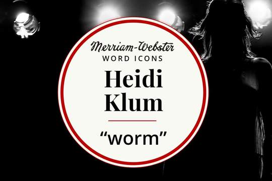 merrian-webster word icons heidi klum worm