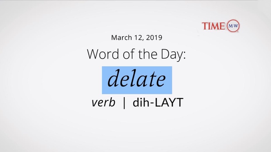 delate word of the day