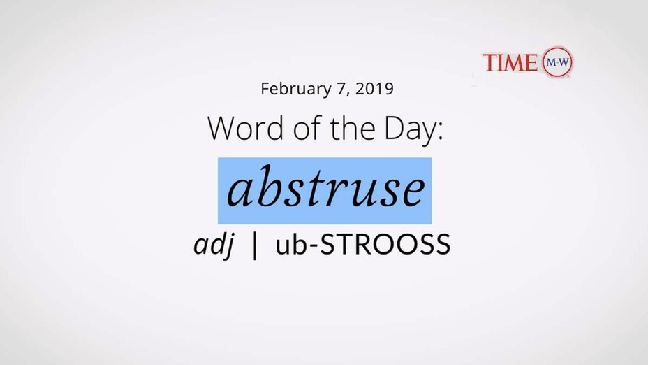 time wotd abstruse