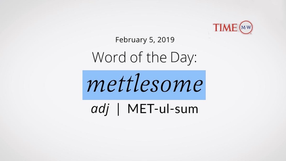 time wotd mettlesome