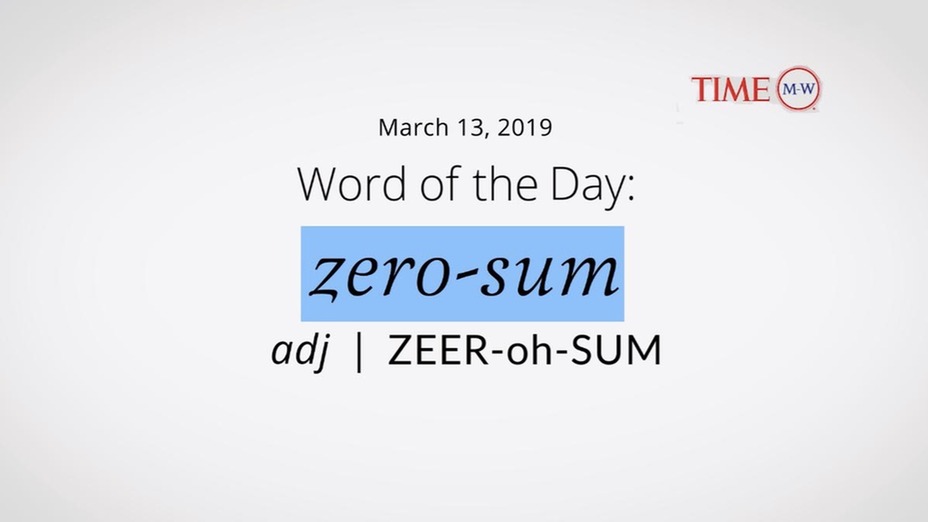 zero sum word of the day