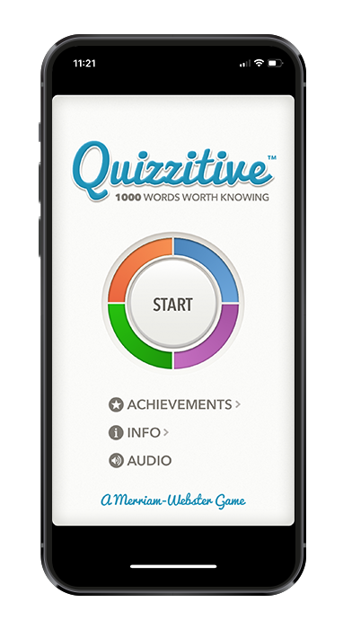 Merriam-Webster Quizzitive game app screenshot