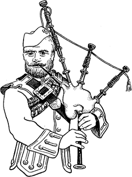 Illustration of bagpipe