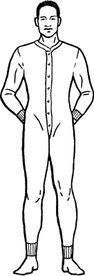 Illustration of union suit