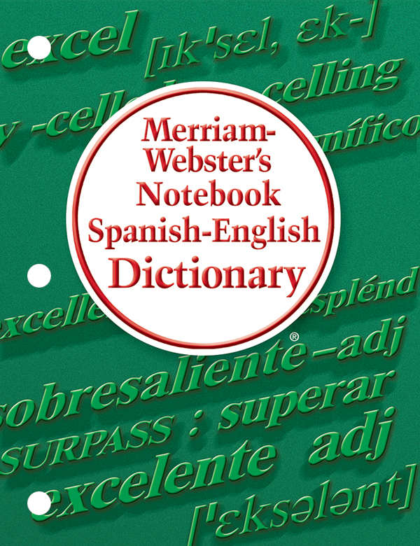 merriam-webster's notebook spanish-english dictionary book cover